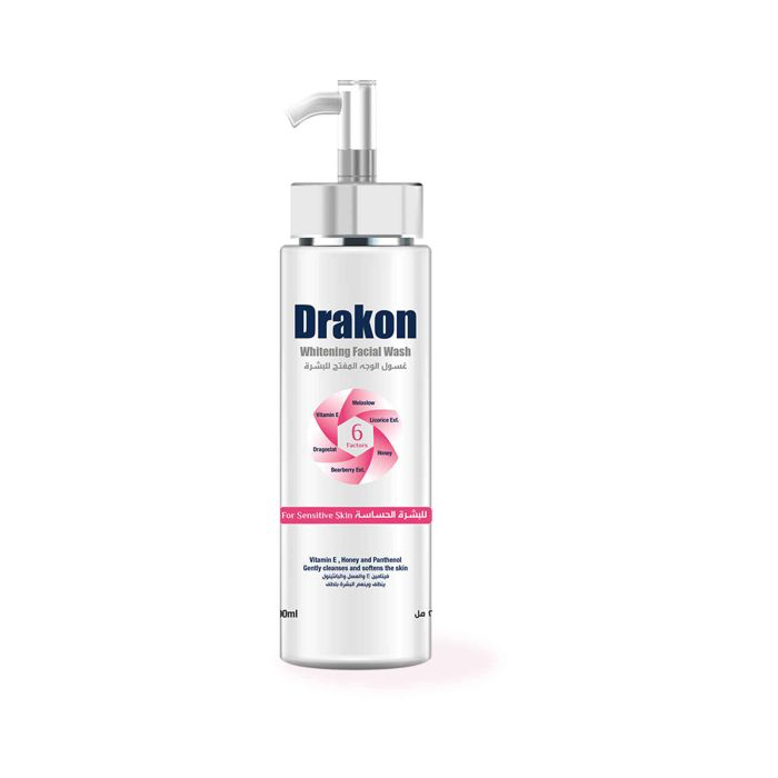 Drakon Face Whitening Wash Sensitive Skin 200Ml Elegant Store