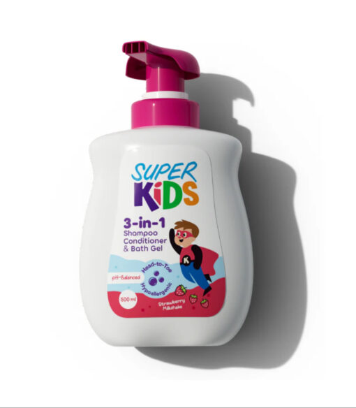 Superkids 3 in 1 strawberry Milkshake Fragrance -500 ml Superkids 3 in 1 strawberry Milkshake Fragrance -500 ml